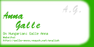 anna galle business card